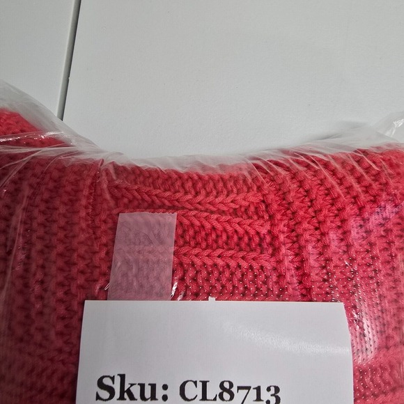 Habitat‎ Clothes To Live In Sweater Womens Small Red Drop Shoulders Knit Stretch - Picture 12 of 12